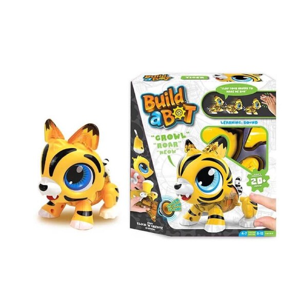 Build A Bot Tiger Interactive Robotic Pet STEM Learning Toy Clap Activate Sounds