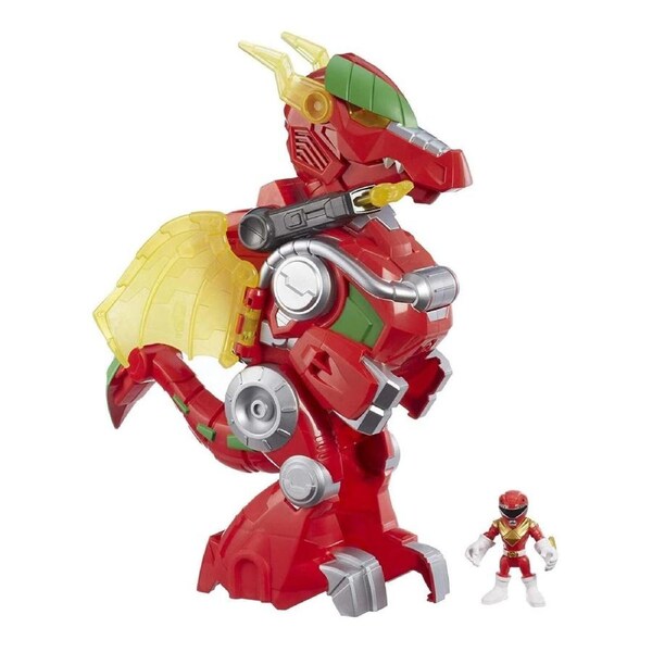 Power Rangers Red Ranger and Dragon Thunderzord 14 Inch Lights Sounds Toy 3+