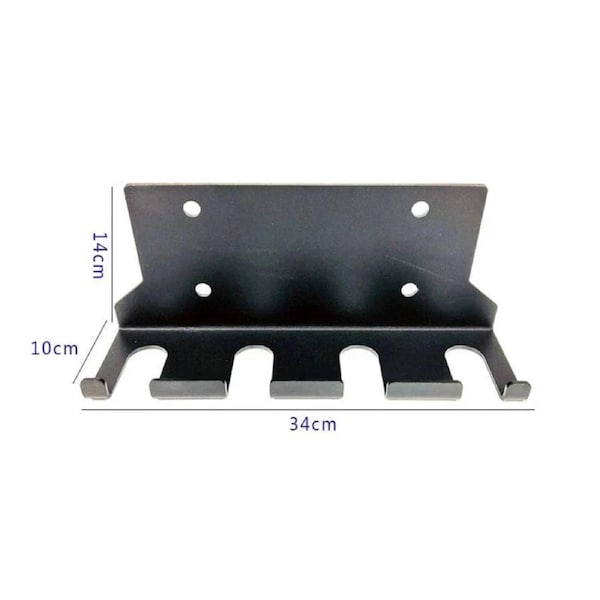 Wall Barbell Pole Placement Rack – Black – 14X10X16