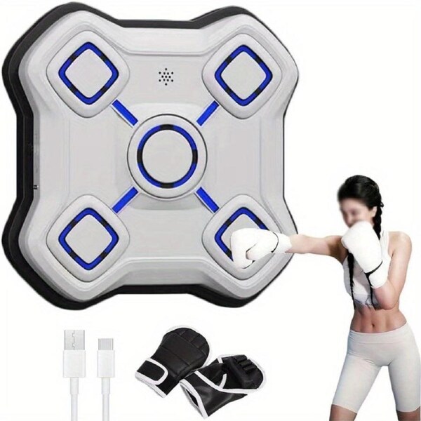 Smart Wall-Mounted Music Boxing Training Machine(White)