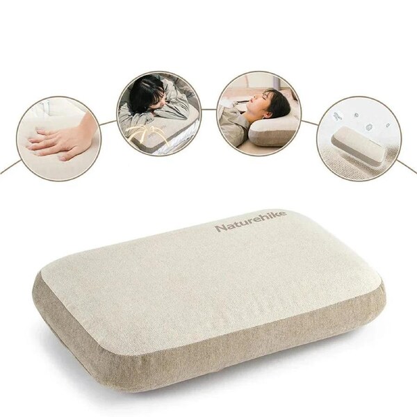 Memory Foam Comfort Square Pillow For Camping & Travel