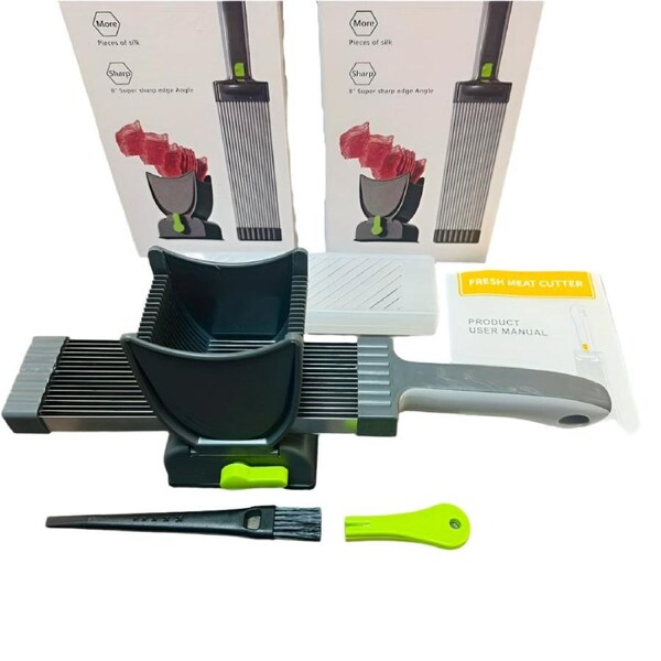 Manual Meat Slicer Set With Interchangeable Blades