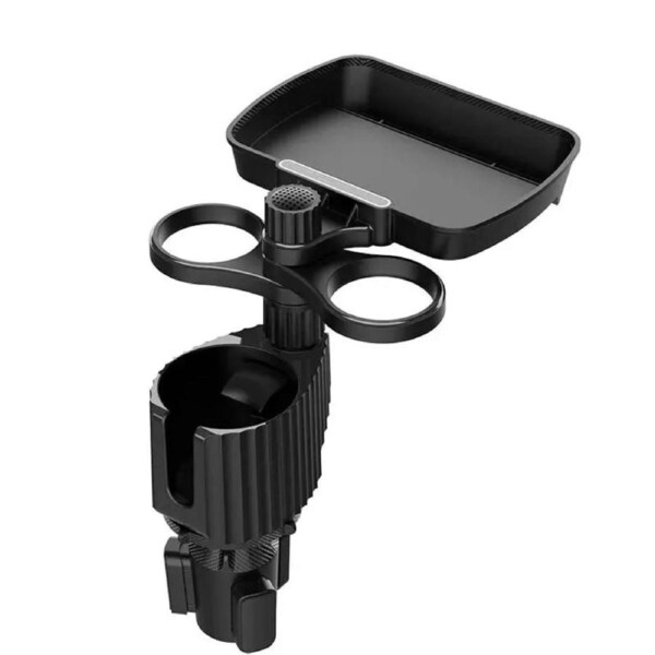 Car Cup Holder Expander Tray Detachable Food & Drink Tray Black