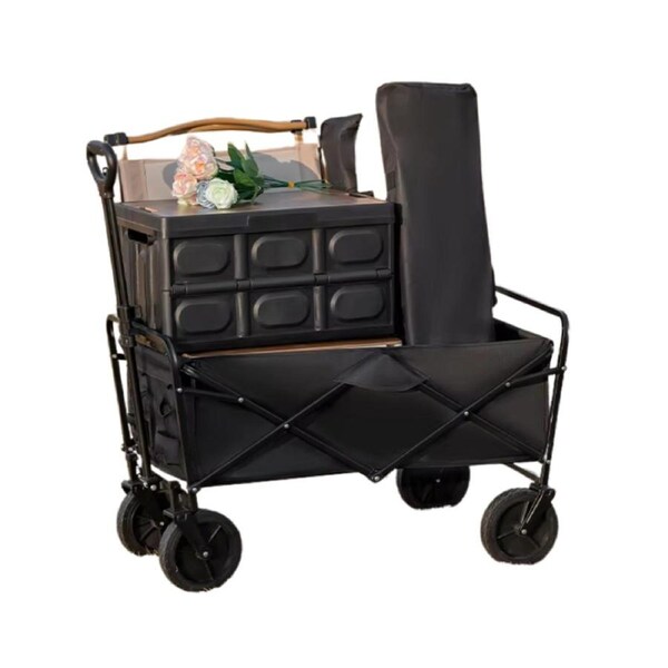 Collapsible Folding Beach Cart Heavy Duty Outdoor Wagon
