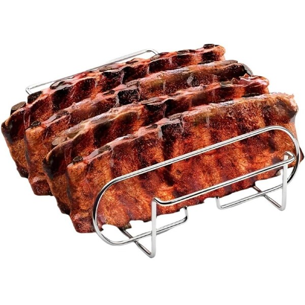 Non-Stick Rib Rack Portable Grill for Steak & Lamb
