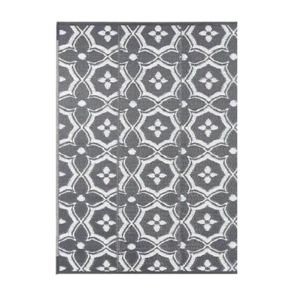 Outdoor Reversible Patio Mat Geometric Pattern