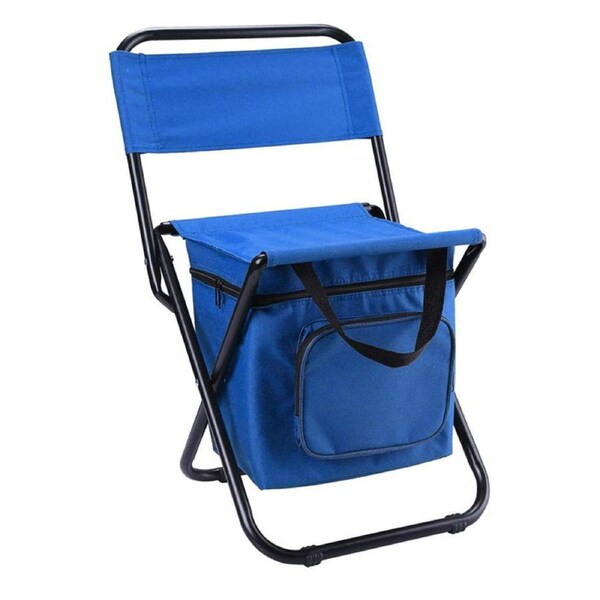 Folding Chair with Storage & Back Support