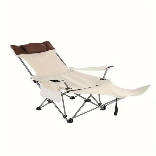 Portable Folding Chair with Pillow & Cup Holder