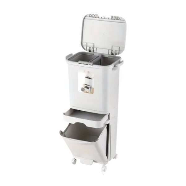 Multi-Tier Kitchen Trash Can with Lid