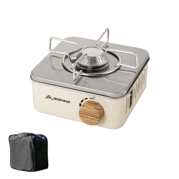 2800W Portable Camping Gas Stove High Firepower Cassette Furnace White