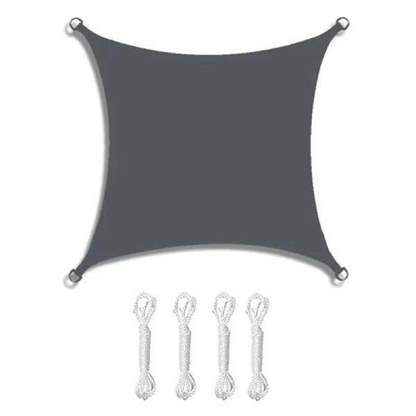 Waterproof Rectangle Sun Shade Sail Oxford Fabric Canopy Dark Gray