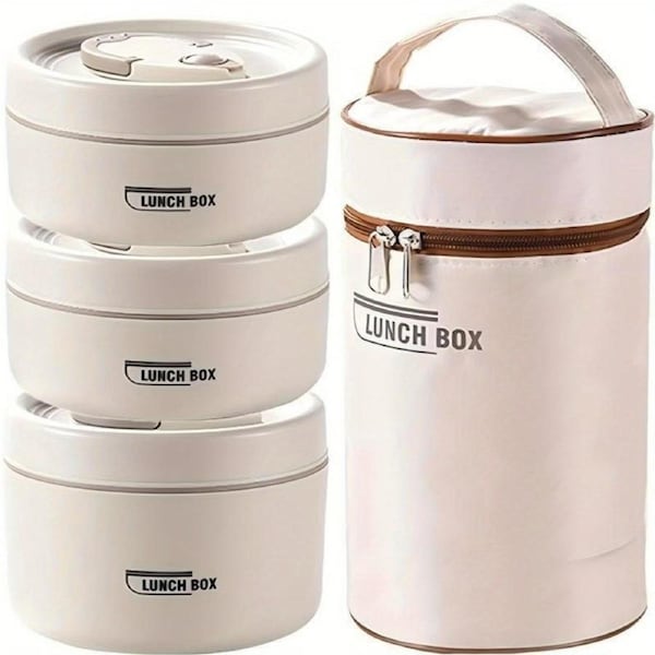 Lunch Box Set with Insulated Stainless Steel (3-Layer)