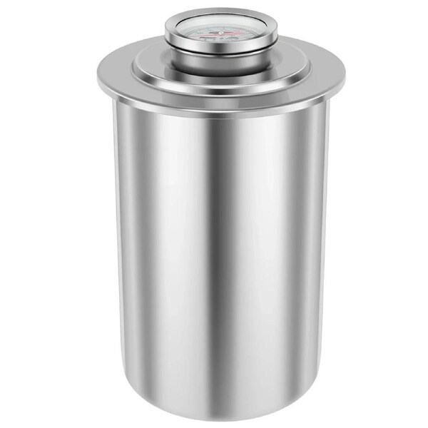 Stainless Steel Ham Maker with Thermometer Deli Meat Press Mold Silver