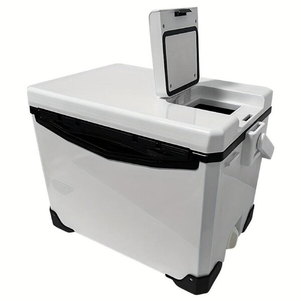Slip-Resistant Fishing Cooler Box with Bait Compartment (32L)