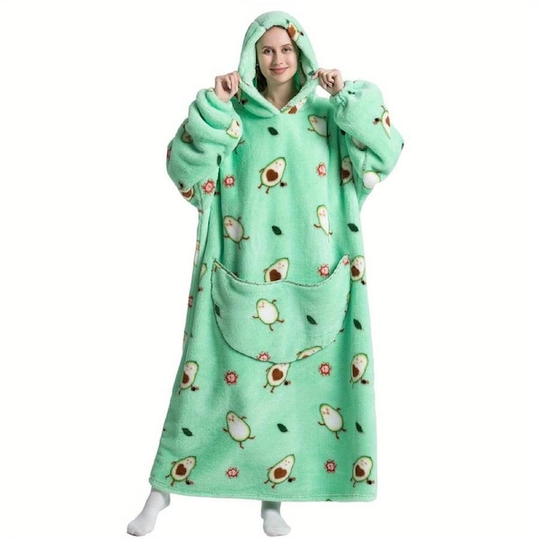 Sherpa Fleece Oversized Hoodie Blanket Sweatshirt