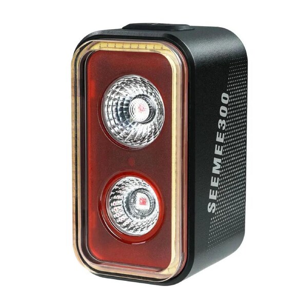 300 Lumen Smart Bike Taillight USB-C Rechargeable Light Black