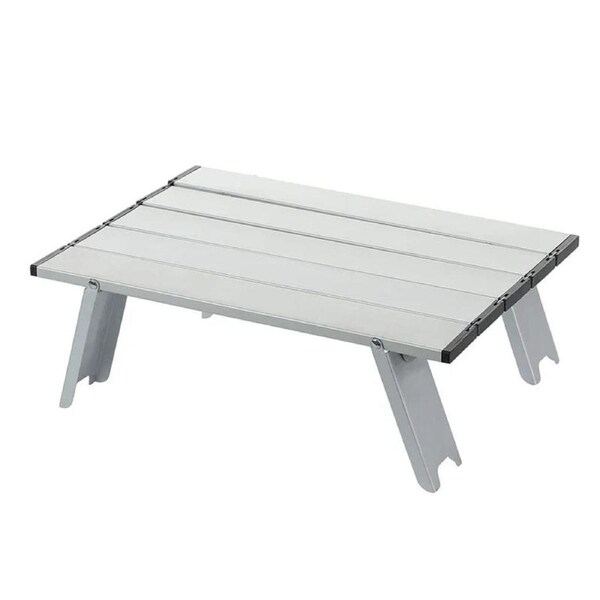 Aluminum Alloy Mini Camping Table Foldable Silver