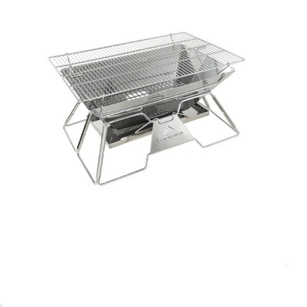 Folding Portable Barbecue Grill Camping Silver
