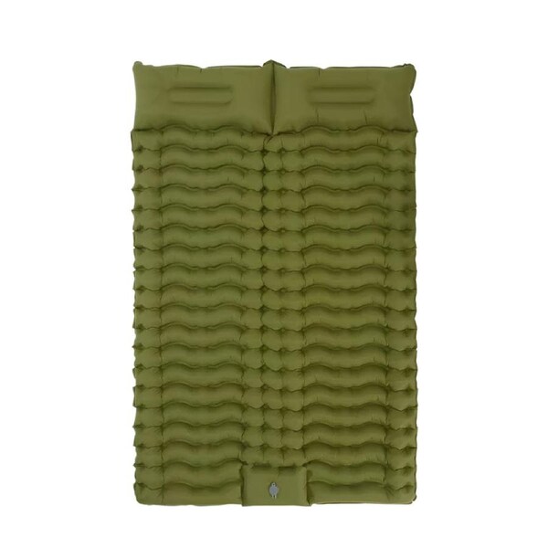 Double Self-Inflating Sleeping Pad Pillows Green