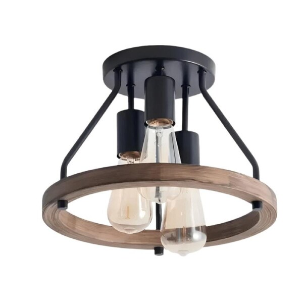 3-Light Semi Flush Mount Ceiling Light Fixture