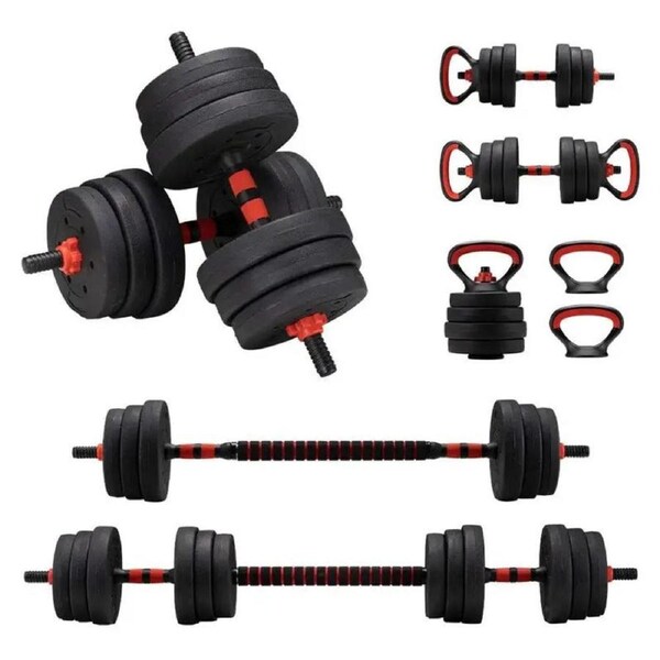 7-in-1 Adjustable Dumbbell and Barbell Weight Set