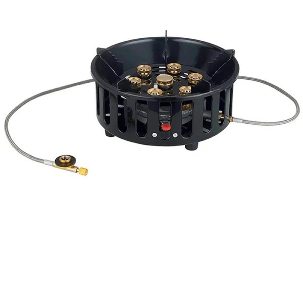 7-Core High-Power Camping Gas Stove Black