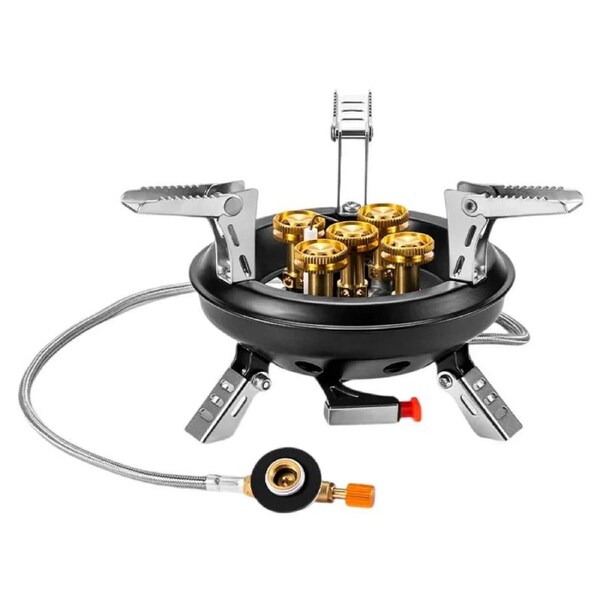 16000W High-Pressure Camping Gas Stove Black