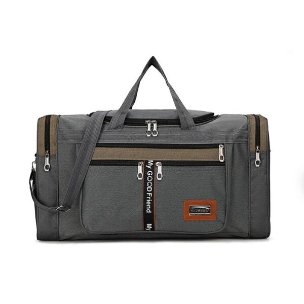 Travel Duffel Nylon Bag for Men and Women (Dark Grey)