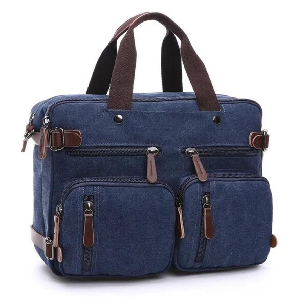 Laptop Travel Shoulder Bag Briefcase (Dark Blue)