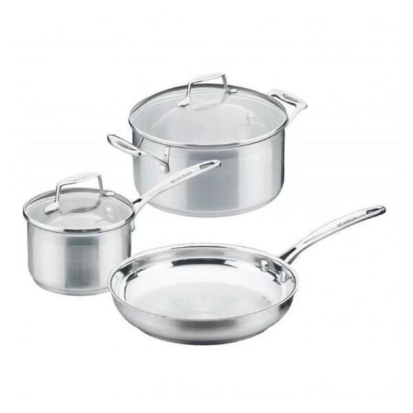 Scanpan Impact 3 Piece Cookware Set - Stainless Steel 3pc