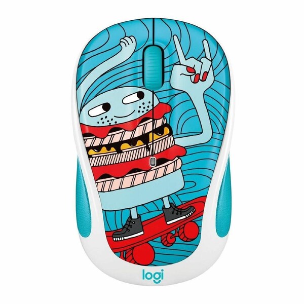 Logitech M238 Wireless Mouse Doodle Collection- Skateburger