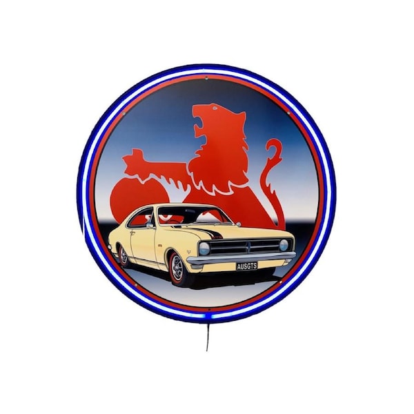 LARGE Holden Monaro GTS Bar Garage Wall Light Sign Blue Neon