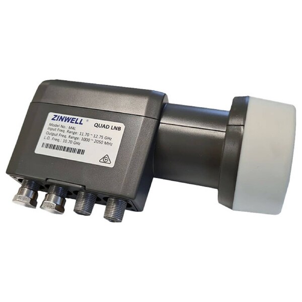 ZINWELL Quad Lnbf Offset Ku Lo 10.7Ghz Fox App F31115 (Lnbqulc)