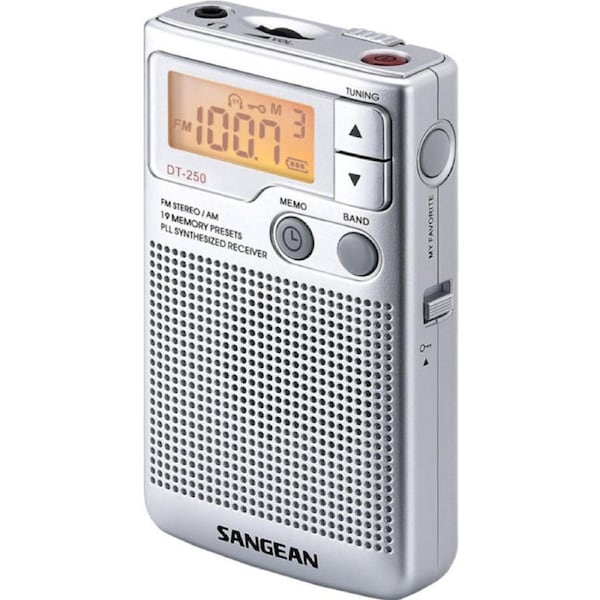 SANGEAN Pocket Radio With Speaker Earphones Beltclip Sangean