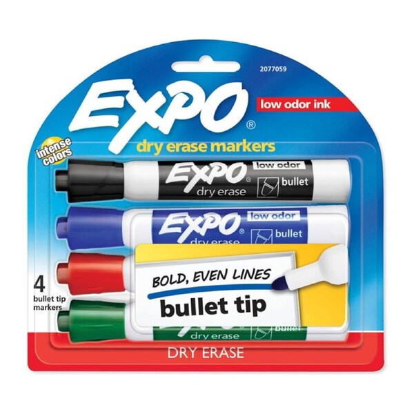 ExpoW/B Marker Blt Ast Pk4 Bx6