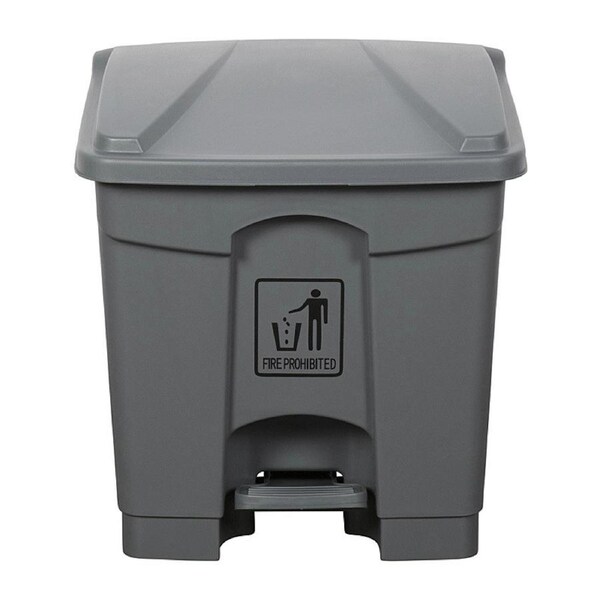 Clnlnk Rubsh Bin W/Pdl 30L Gry
