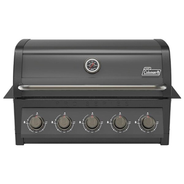Coleman Pro Series 5-Burner Built-in Gas BBQ - Black Matte