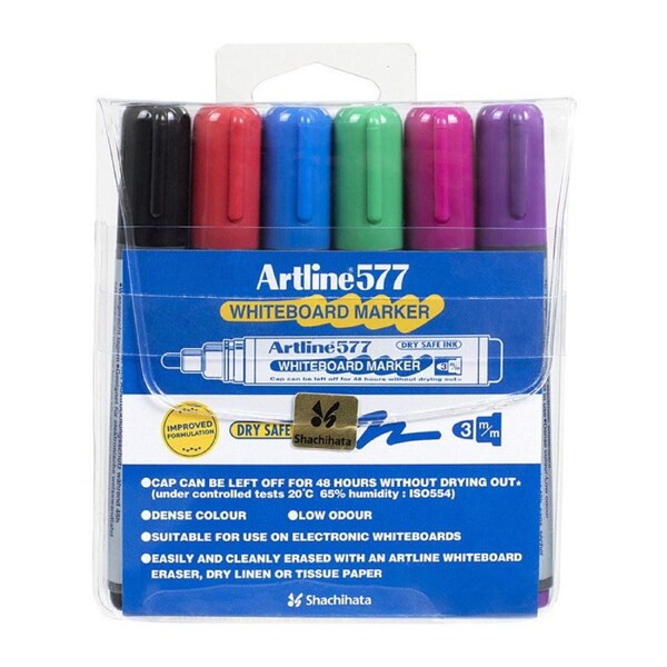 Artline 577 W/Brd Mkr Ast Wlt6