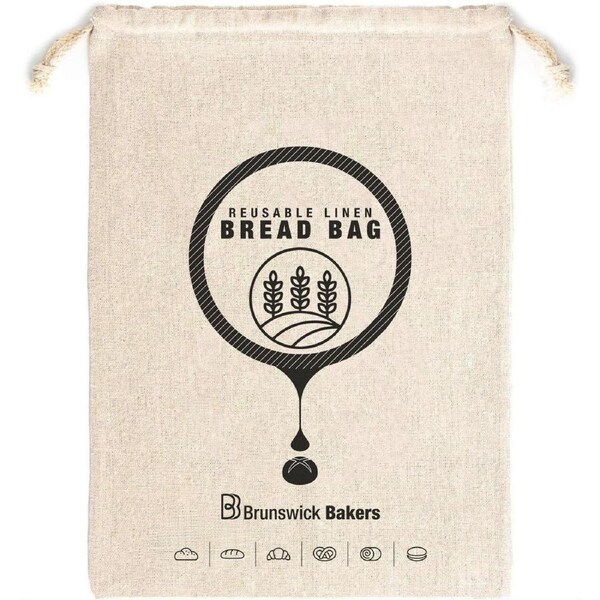 Brunswick Bakers Reusable Linen Bread Bag 30 x 40cm
