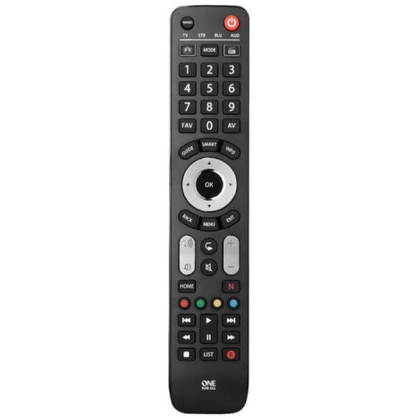 One for All URC7145 Evolve 4 Smart TV Universal Learning Remote Control 4 Devices
