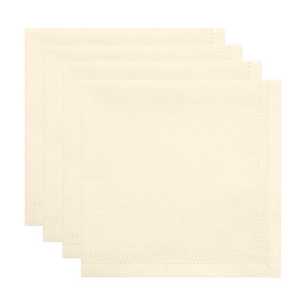4pc J.Elliot Home 100% Cotton Sally Napkins Tableware 45x45x0.2cm Cream
