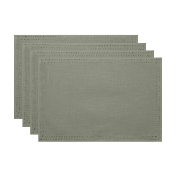 4pc J.Elliot Home Simon Table Placemats Set 33x48x0.2cm Green