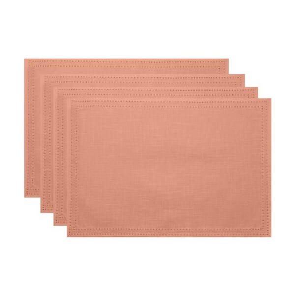 4pc J.Elliot Home Simon Table Placemats Set 33x48x0.2cm Terracotta