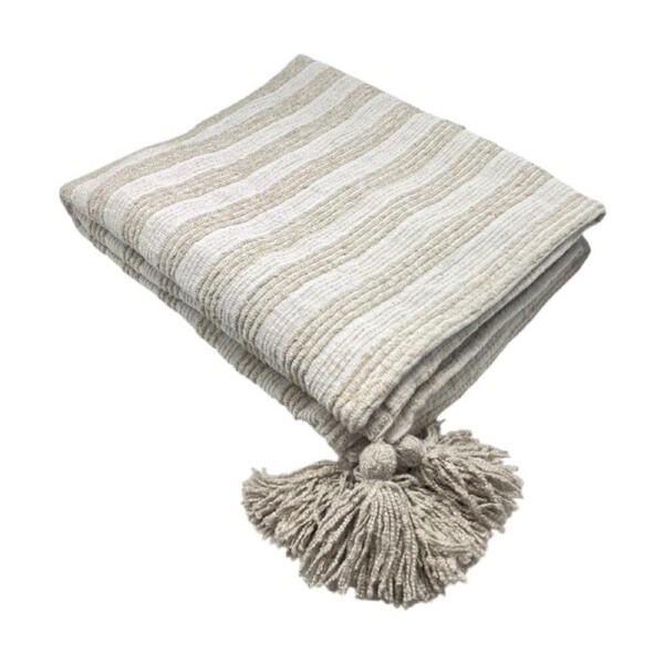 J.Elliot Home Meadow Throw Household Decoration 130x170x0.7cm Ivory