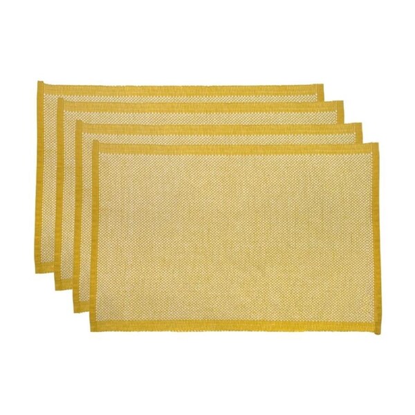 4pc J.Elliot Home Heureuse Table Placemats Set 33x48x1cm Yellow