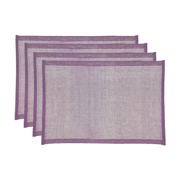 4pc J.Elliot Home Heureuse Table Placemats Set 33x48x1cm Purple
