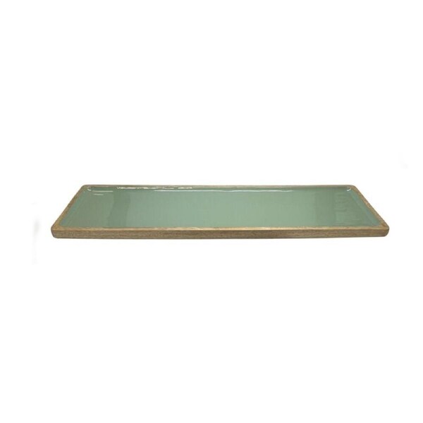 J.Elliot Home Corinne Rectangle Large Serving Tray 60x18x2.5cm Green & Natural