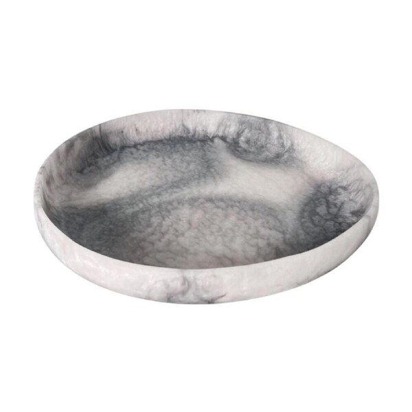 J.Elliot Home Orion Organic Resin Bowl 36.3x31.2x5cm Grey Stone Matt