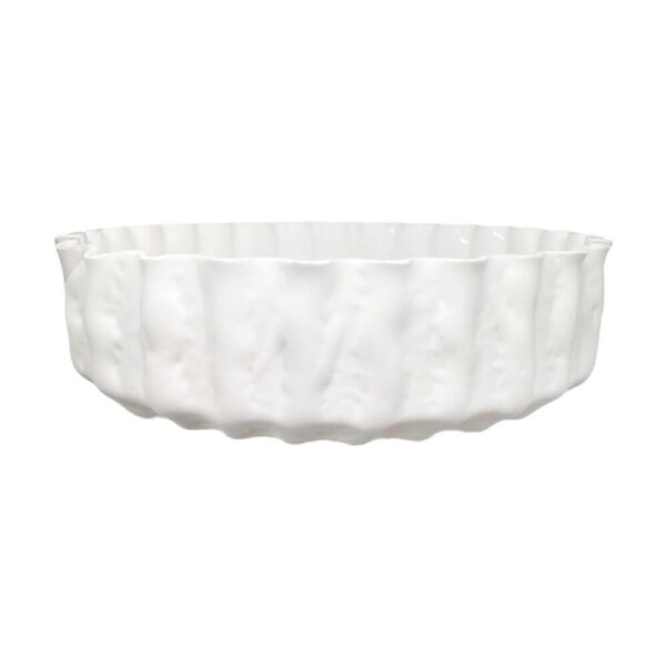 J.Elliot Home Tidal Glass Bowl Large 30x30x8.5cm Cream