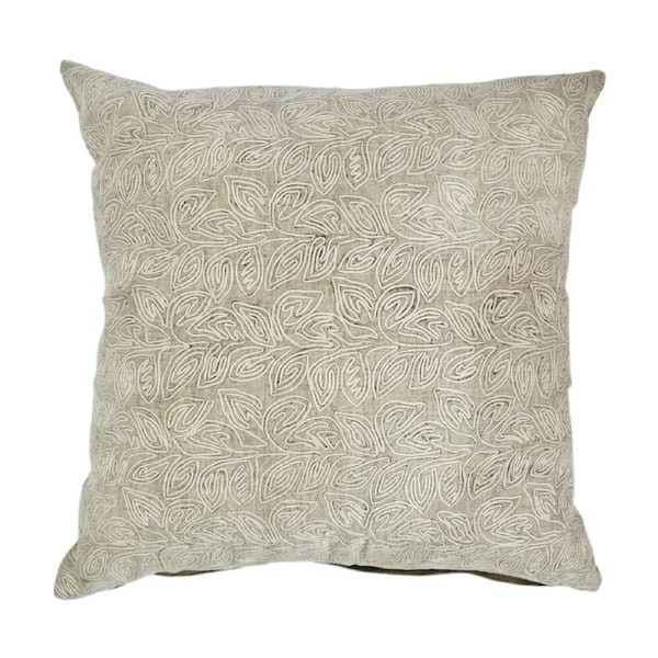 J.Elliot Home Iris Cushion Pillow Household Decoration 50x50x0.5cm Ivory Glow